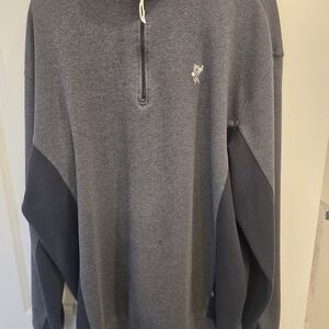 Ashworth Men's Two-Tone Gray Zip-Up Sweater